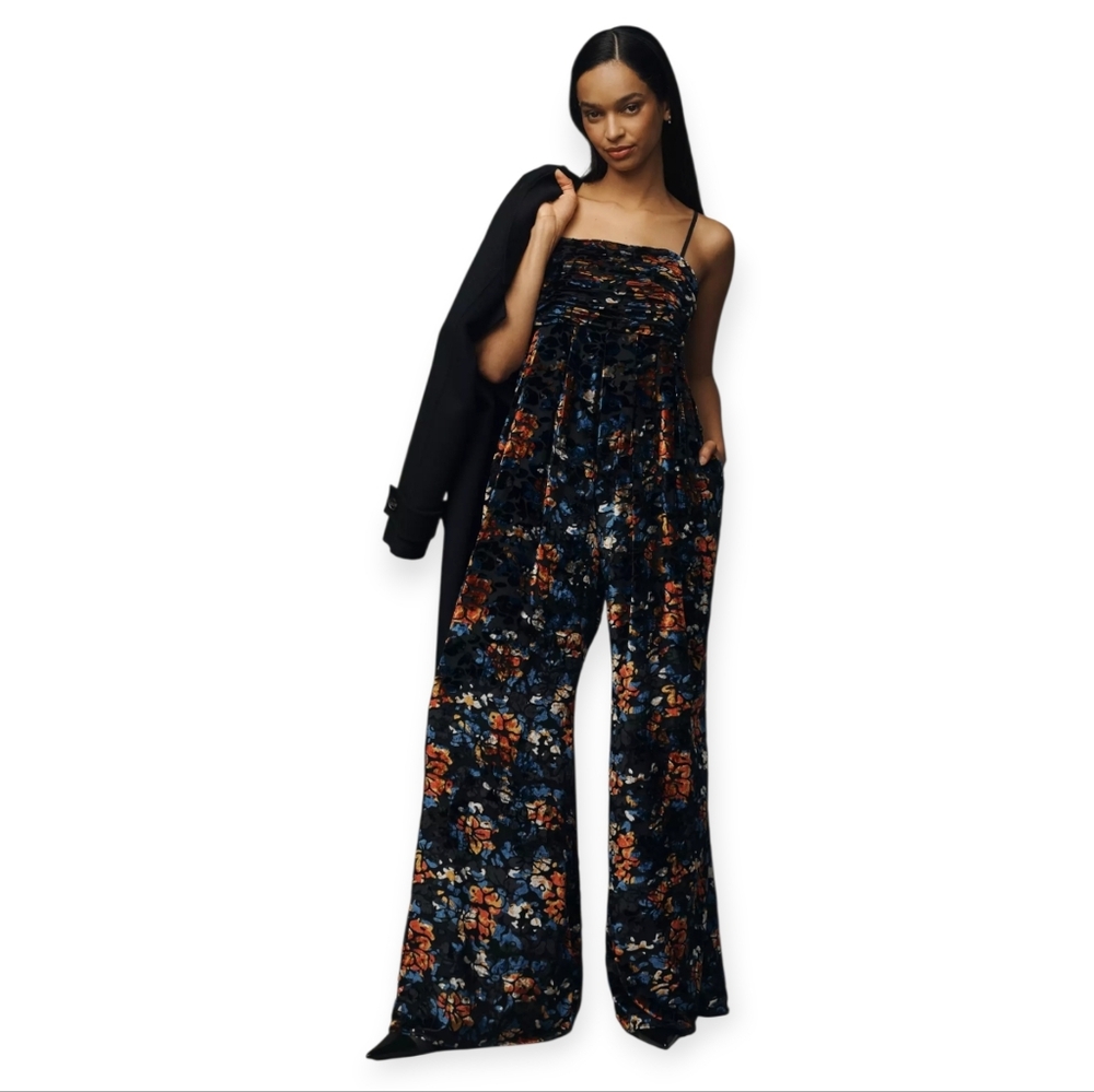 Hutch The Mabel Velvet‎ Wide-Leg Jumpsuit